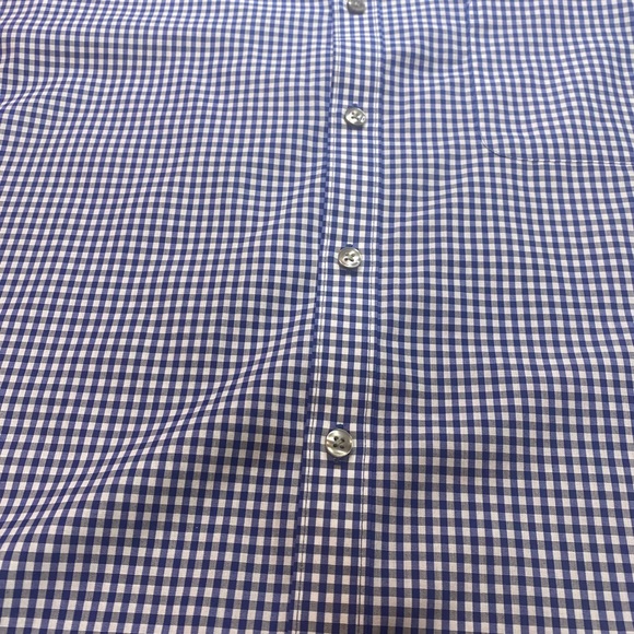 Van Heusen Casual Men Button Up Shirt Long Sleeve Blue White Size XL - Picture 10 of 12